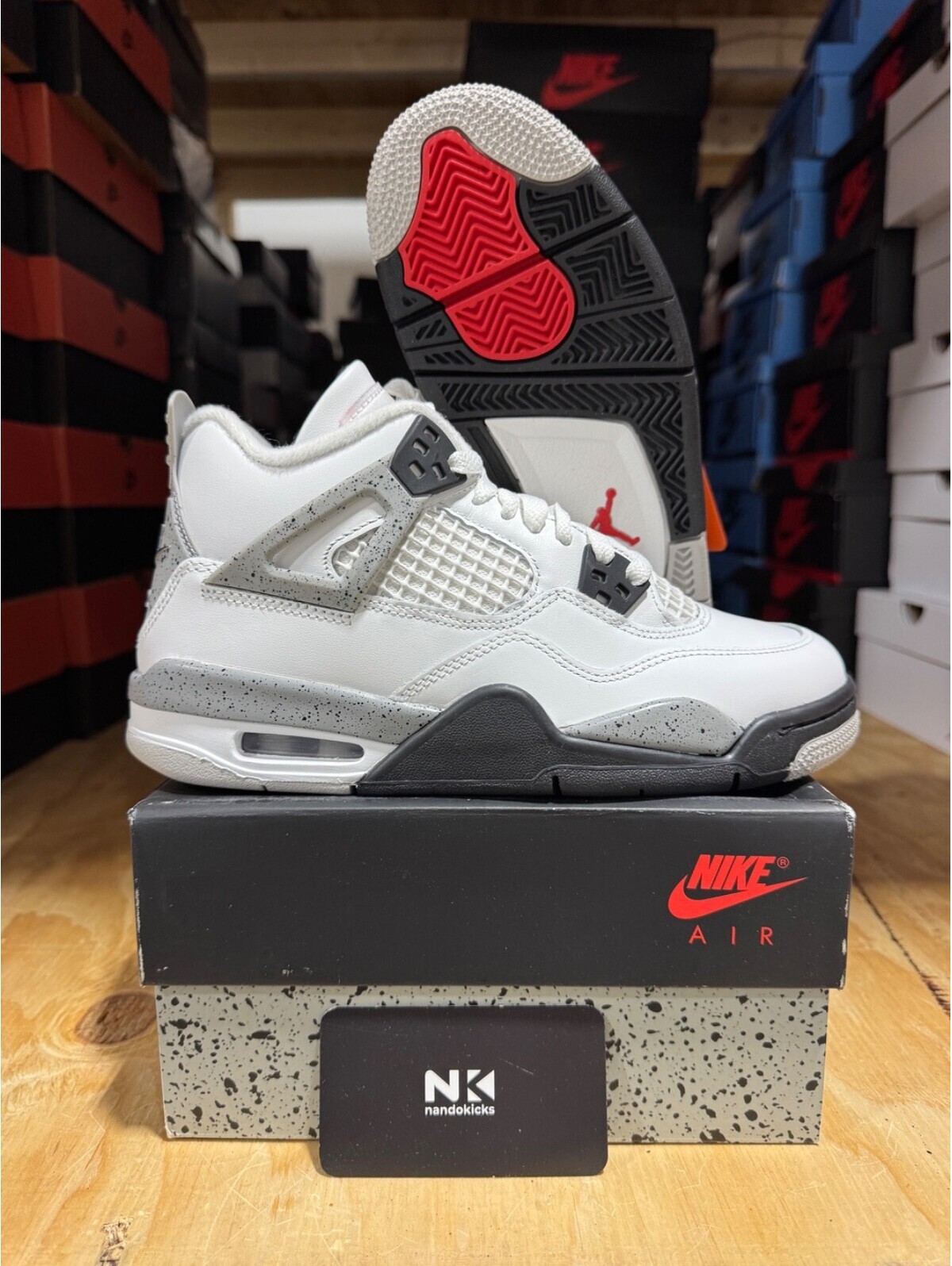 Air Jordan 4 Retro Og Gs 'White Cement' 2025 Ib4171-100 Brand New Gs Size 7